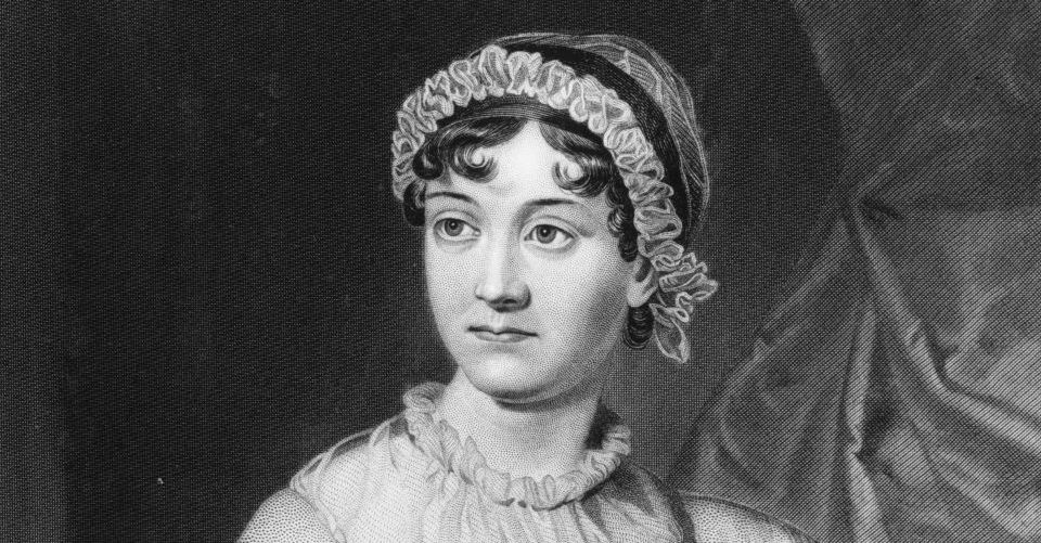 English novelist Jane Austen, shown here in an original family portrait, was born in December 1775.